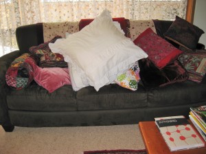 couches are for holding cushions and pillows.